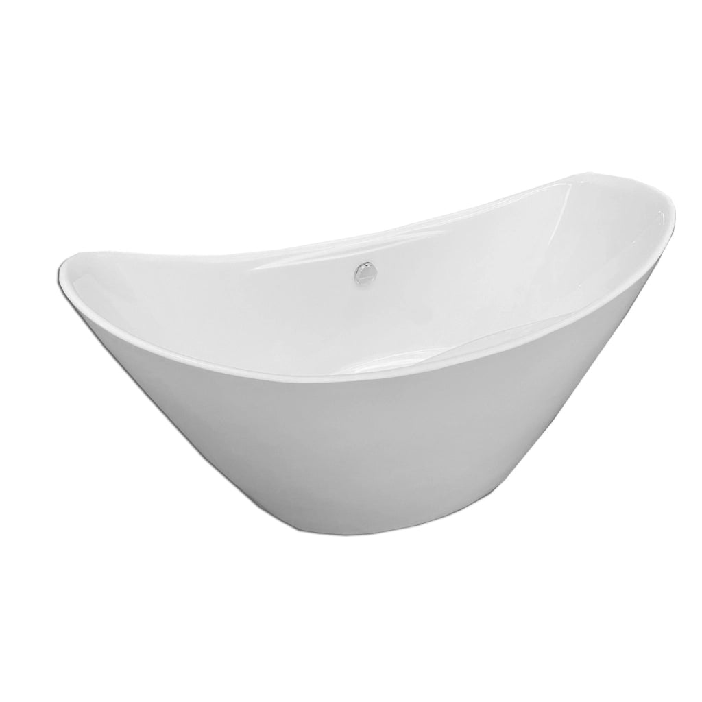 Vasca freestanding bianca 172 X 72 cm + Rubinetto a colonna – Wanda