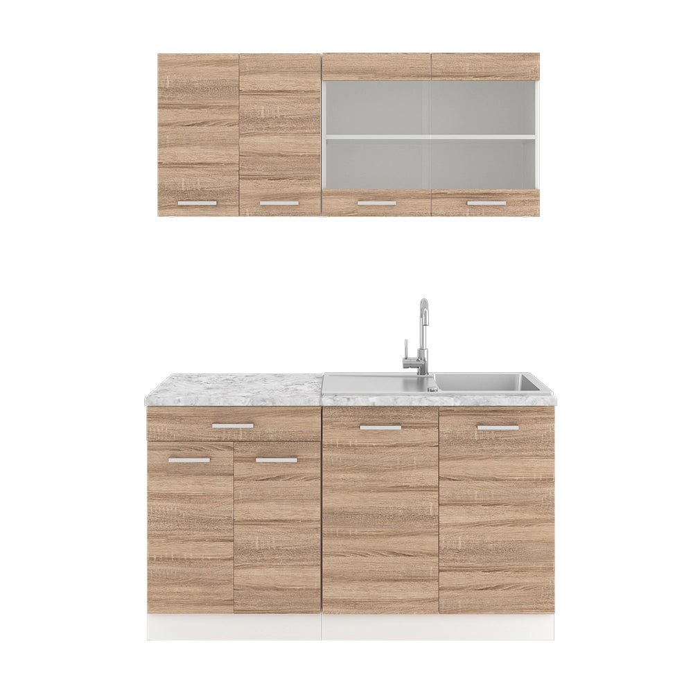 Vicco Cucina monoblocco Sonoma 140 cm , PL Marmo