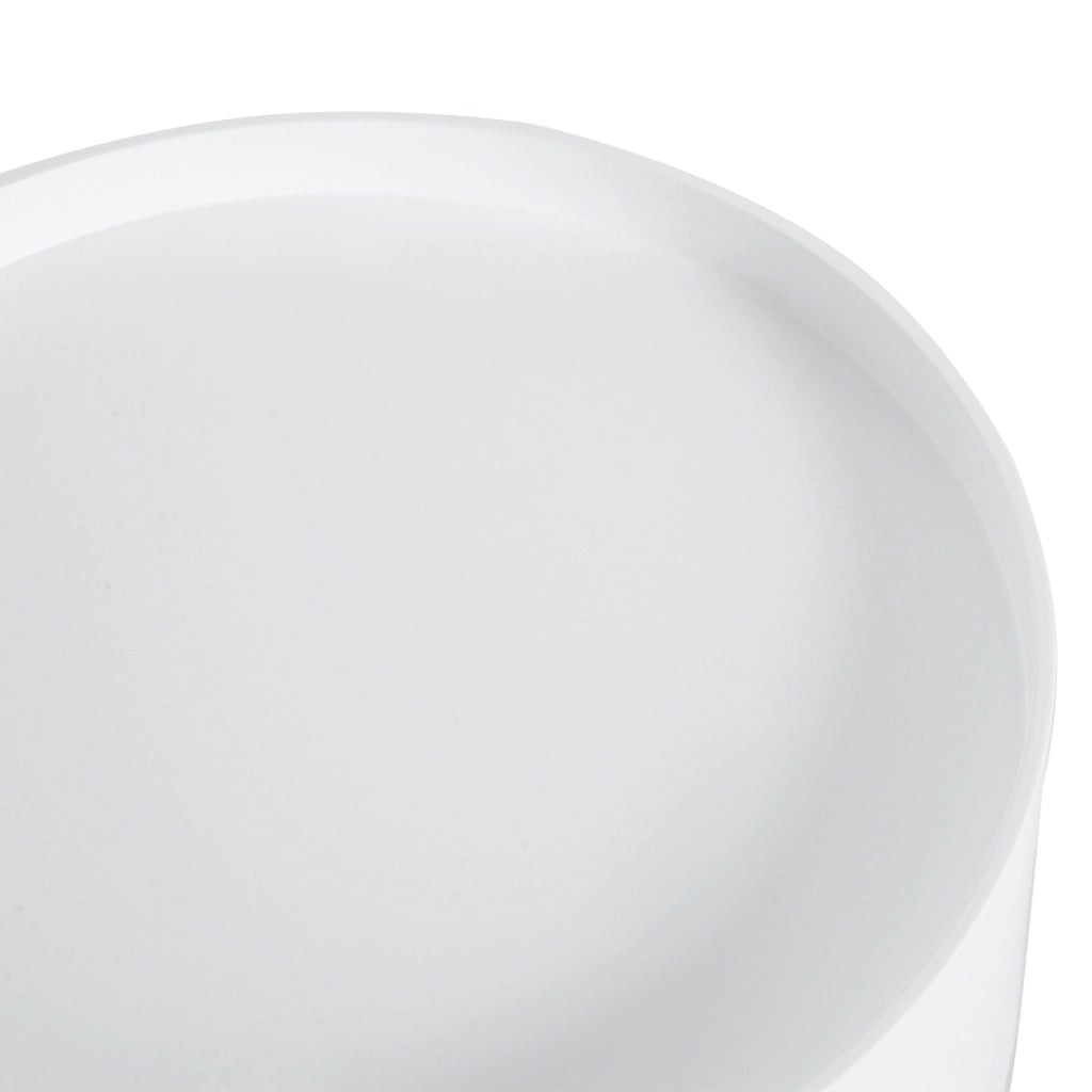 Tavolino da caff¨¨ rotondo con cassetto ¨C Minimal ¨C bianco, legno