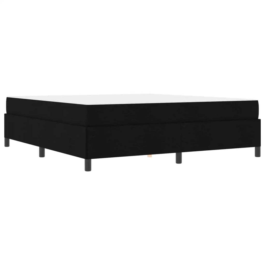 Letto a molle Nero 180 x 200 cm Tessuto