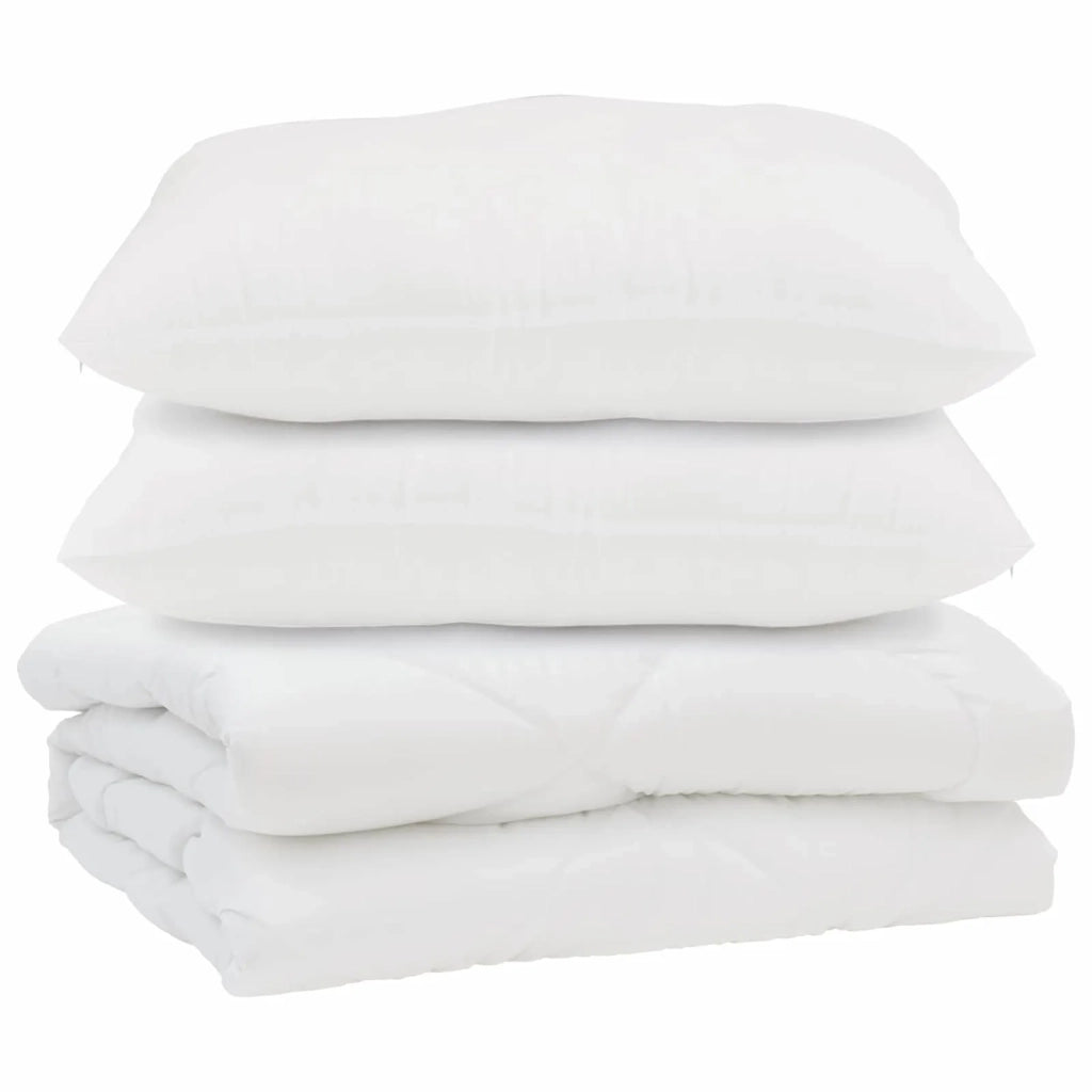 Piumone con cuscino 3 pcs Bianco Microfibra 3377478