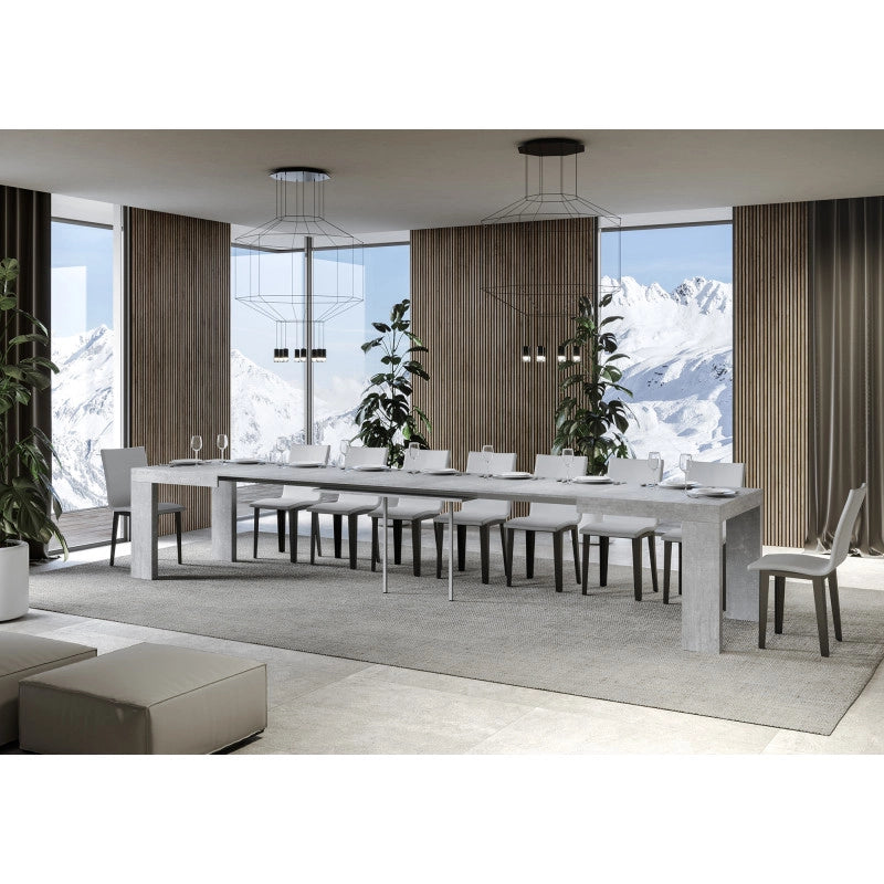 Tavolo allungabile 200/460x90 cm Roxell - Cemento