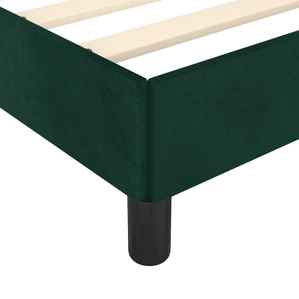 Giroletto senza Materasso Verde Scuro 120x200 cm in Velluto 347315