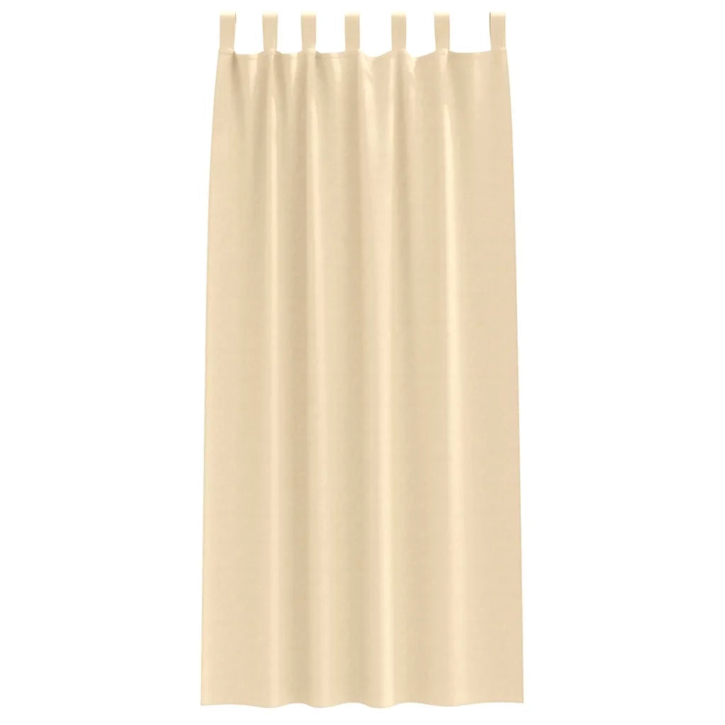 Tende Blackout con Anelli 2 pcs Crema 245 x 140 cm Poliestere 4107596