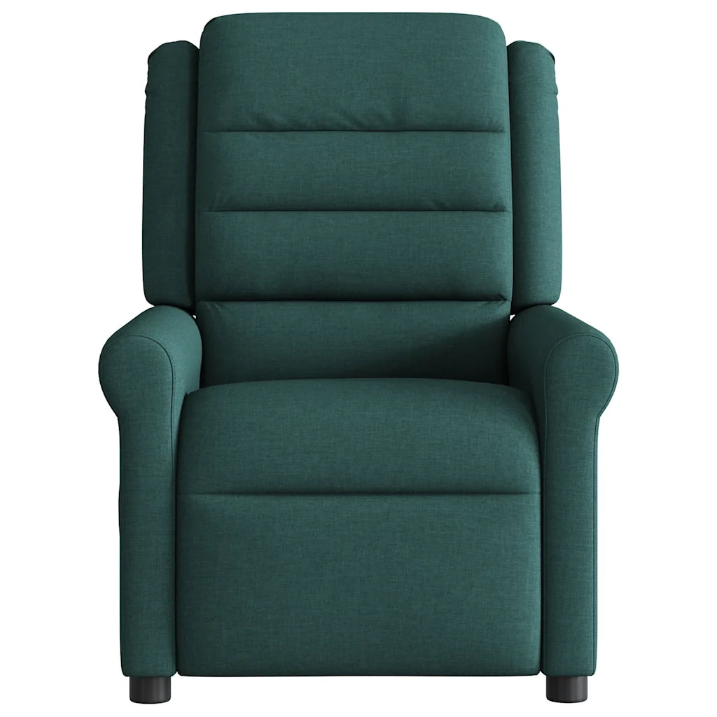 Poltrona Reclinabile in Tessuto Verde Scuro 4015642