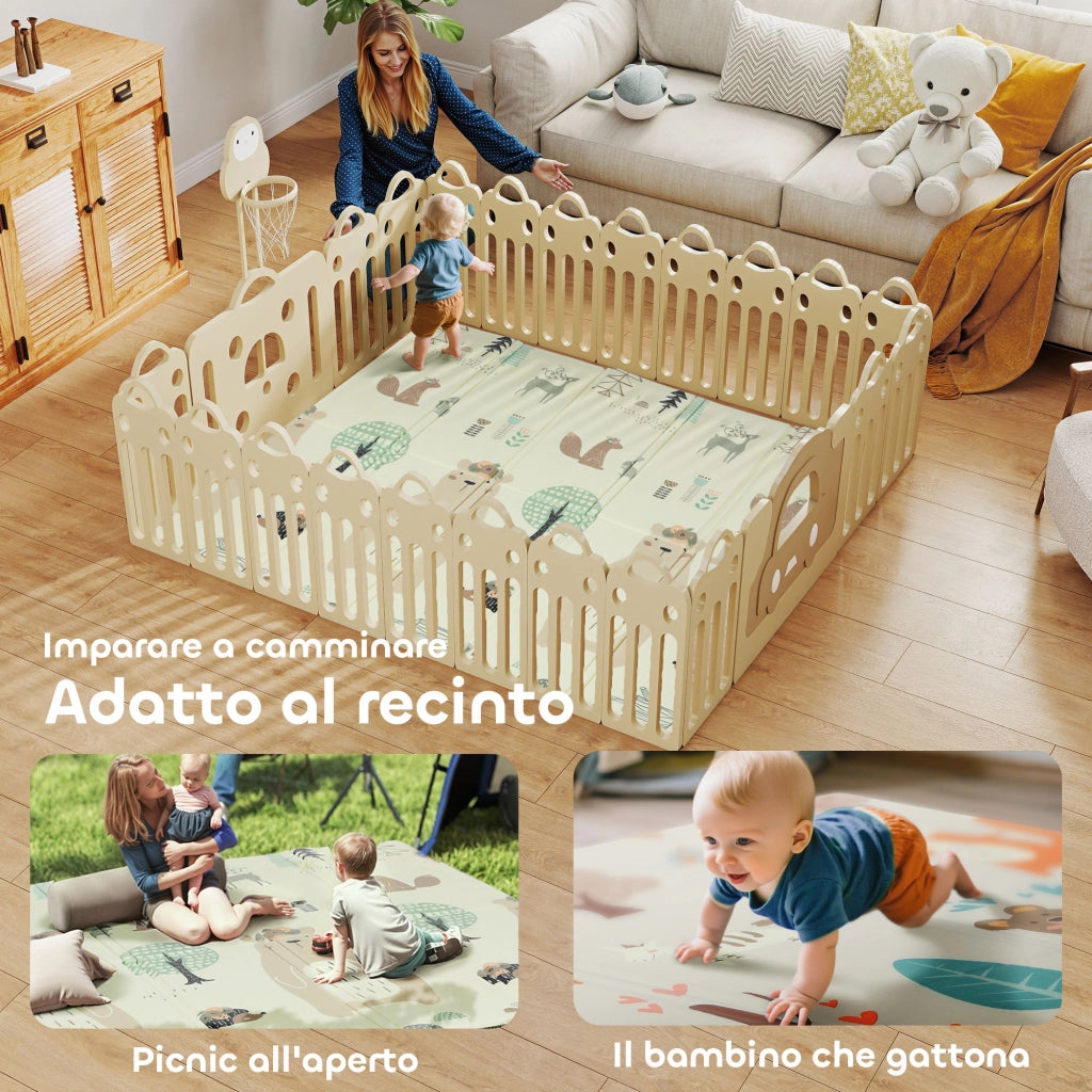 Tappeto per Bambini ¨C Minimal ¨C Multicolore, XPE, 196x176x1.5 cm