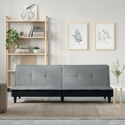 Divano Letto Grigio Chiaro in Tessuto 351913