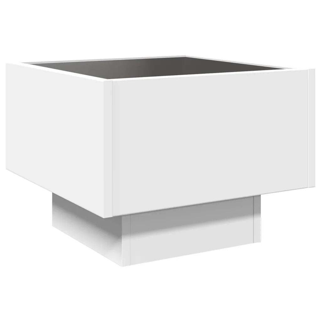 Comodino con LED Infinity Bianco 40x40x30 cm 3284063
