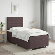 Letto box spring con materasso Marrone Scuro 80 x 200 cm 3454743