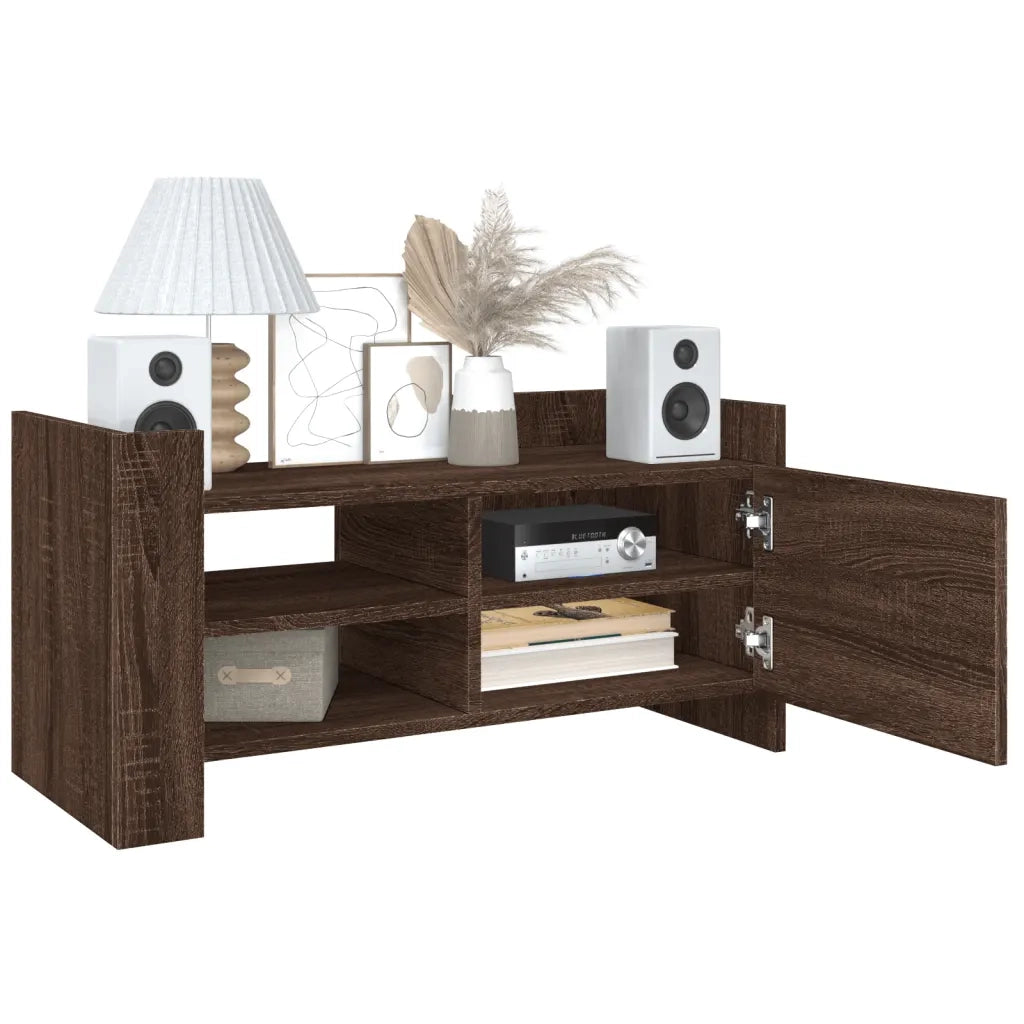 Mobile Porta TV Rovere Marrone 80x35x40 cm in Legno Multistrato 848373
