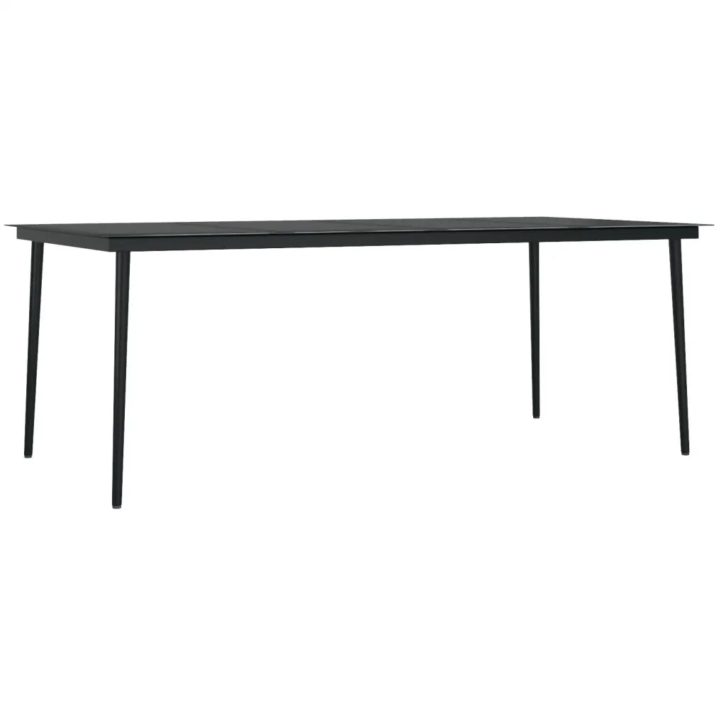 Set Mobili da Pranzo per Giardino 7 pz Nero 3099147