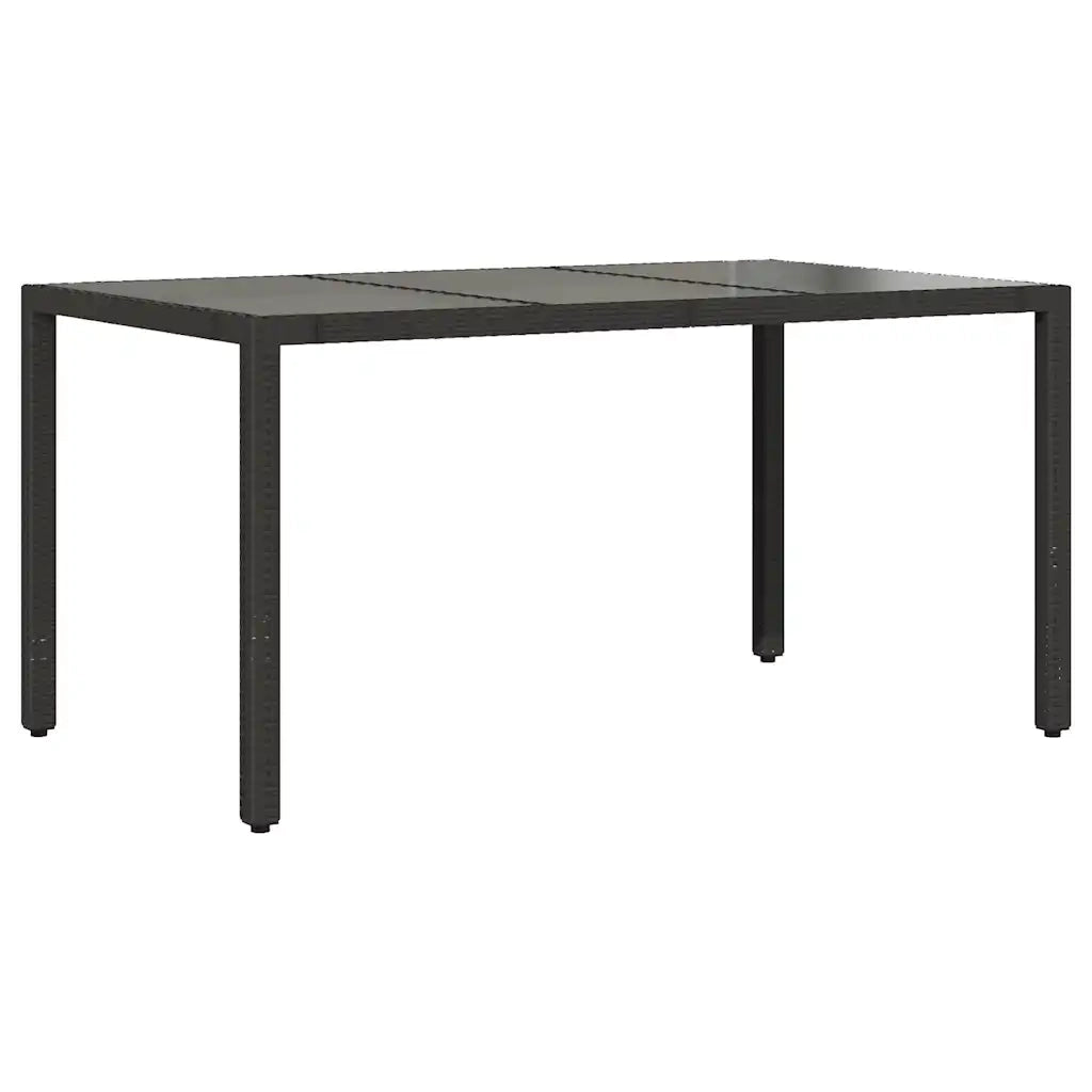 Set da Bistrò da Giardino 7 pz con Cuscini Nero in Polyrattan 3277138