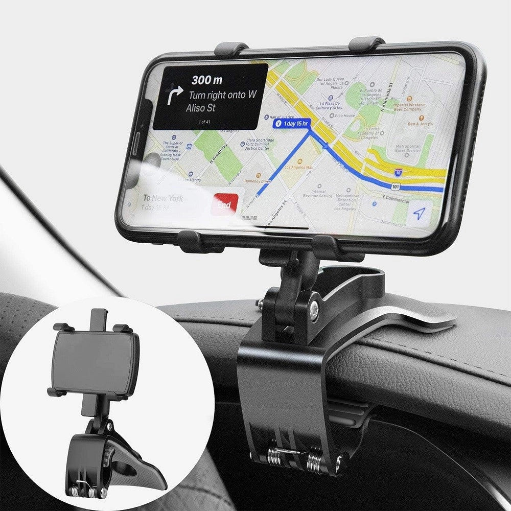 Trade Shop - Supporto Per Cellulare Da Auto Girevole A 360° Per Smartphone Da 4 A 7 Pollici -