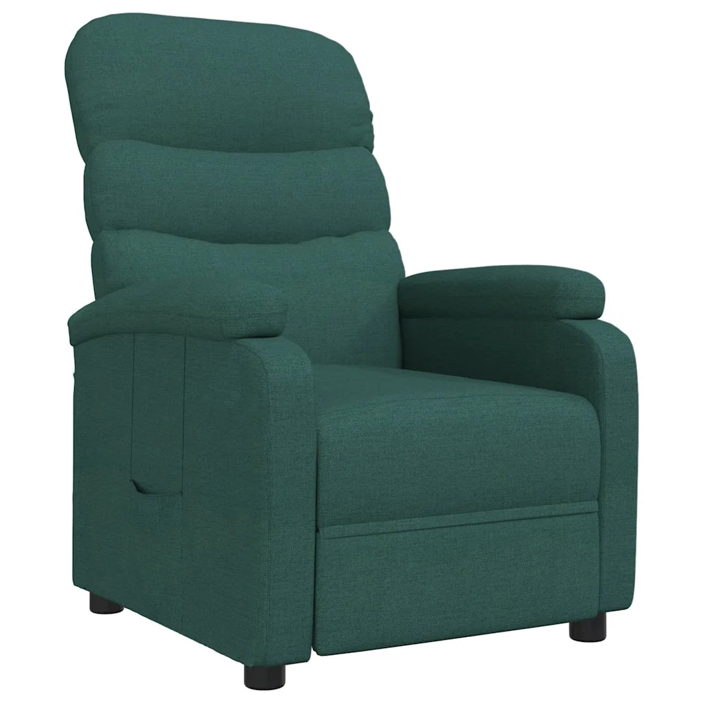 Poltrona Reclinabile in Tessuto Verde Scuro 342706