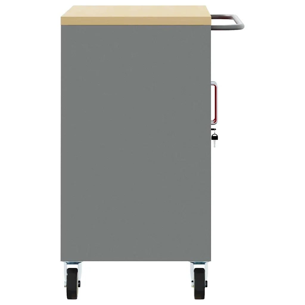 Banco da lavoro con lo scaffale Rosso e Grigio 75 x 45 x 85 cm 4103486