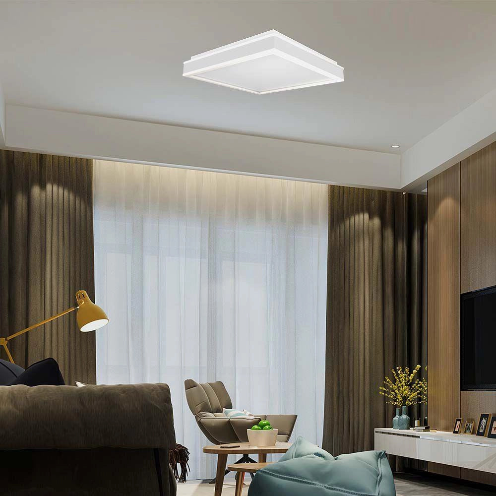 Plafoniera LED V-TAC 38W dimmerabile quadrata bianca 40cm
