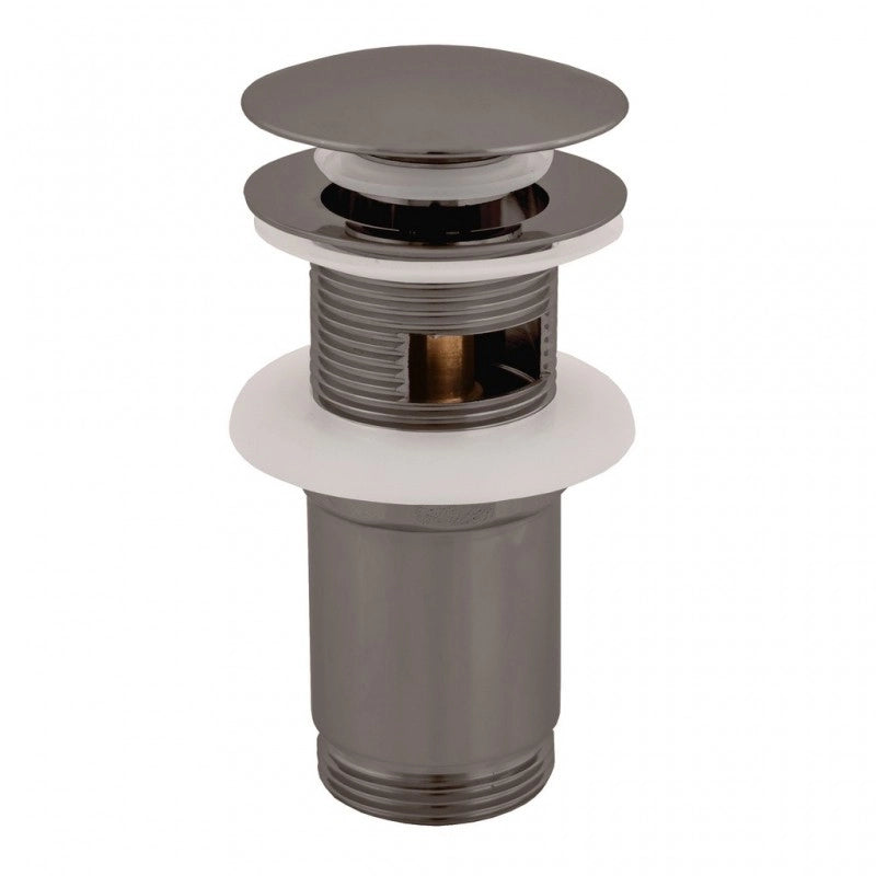 Pop-up per lavabo e lavabo in ottone grigio con metallo lucido 6,5 cm