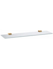 Mensola doccia NIL in vetro e ottone dorato 60 cm