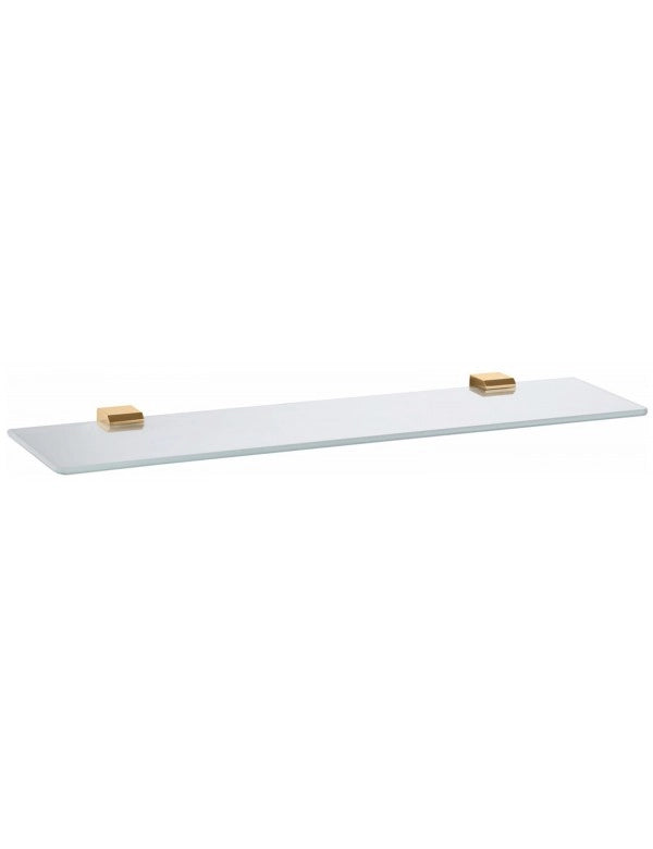 Mensola doccia NIL in vetro e ottone dorato 60 cm