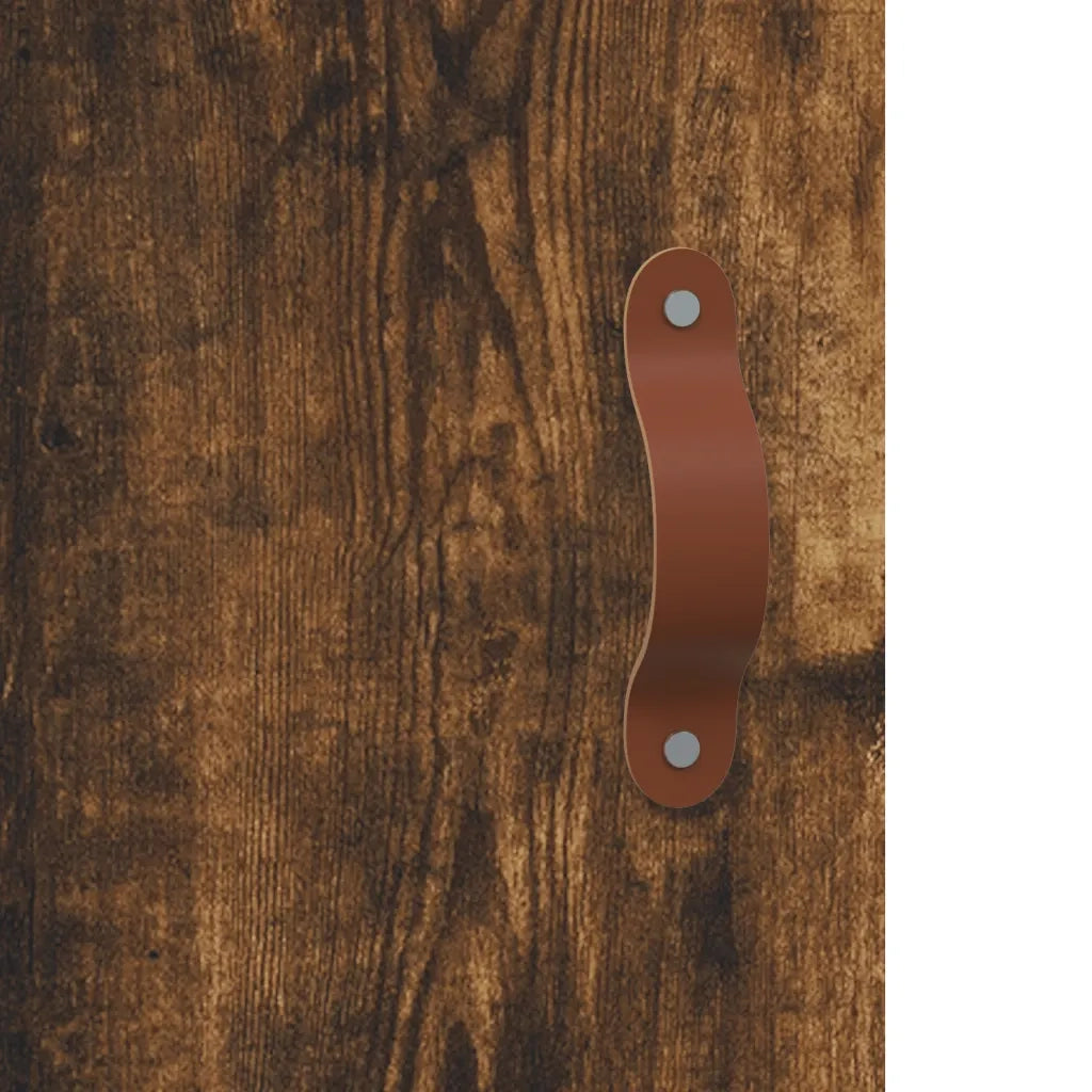 Mobiletto a parete pratico in legno composito 60 x 31 x 60 cm stile moderno finitura rovere affumicato 02_0048789