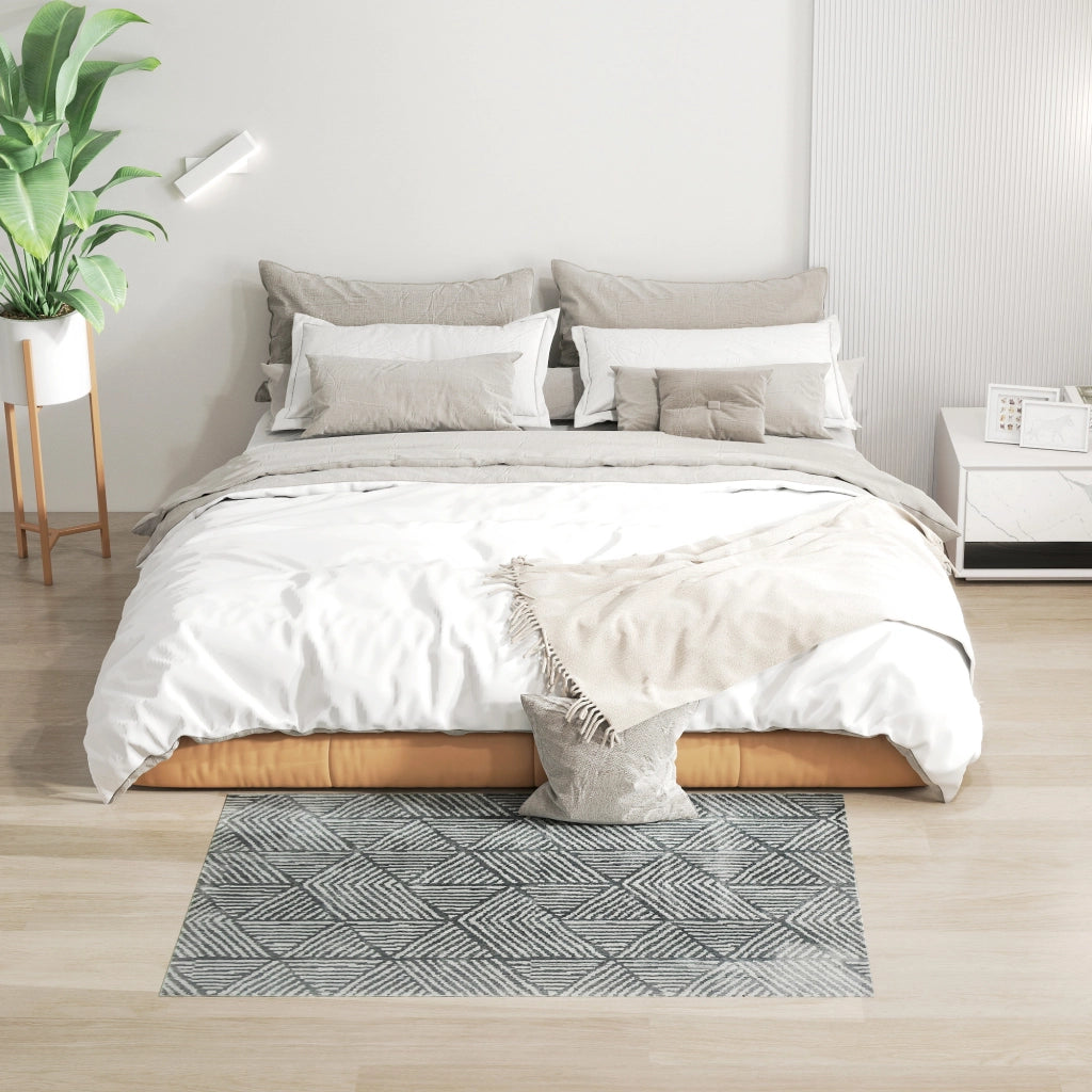 Tappeto Moderno ¨C Minimal ¨C Grigio Scuro 170x120 cm