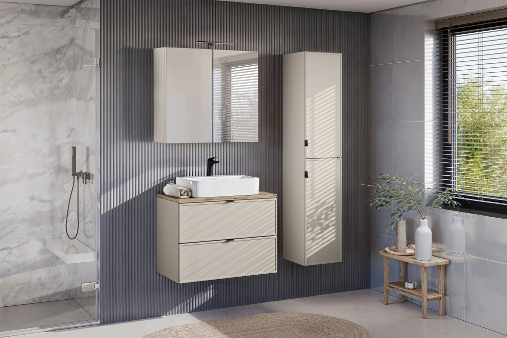 Mobile con specchio 80 cm 2 ante Bella Cashmere 80 x 75 x 19 cm