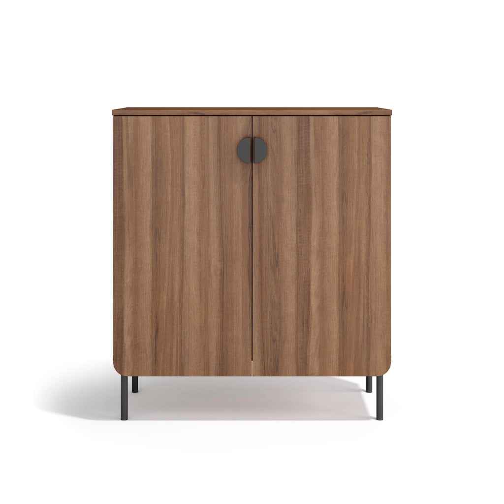Mobile portascarpe Herdasa effetto noce 90×80×34?cm