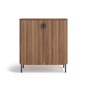Mobile portascarpe Herdasa effetto noce 90×80×34?cm
