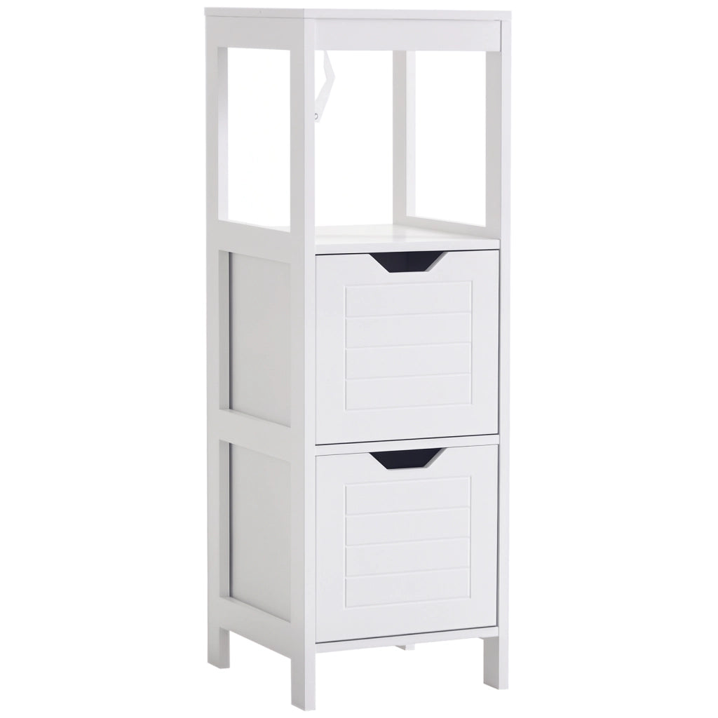 Mobile Bagno con Anta e Cassetti ¨C Minimal ¨C Bianco 30x30x89 cm