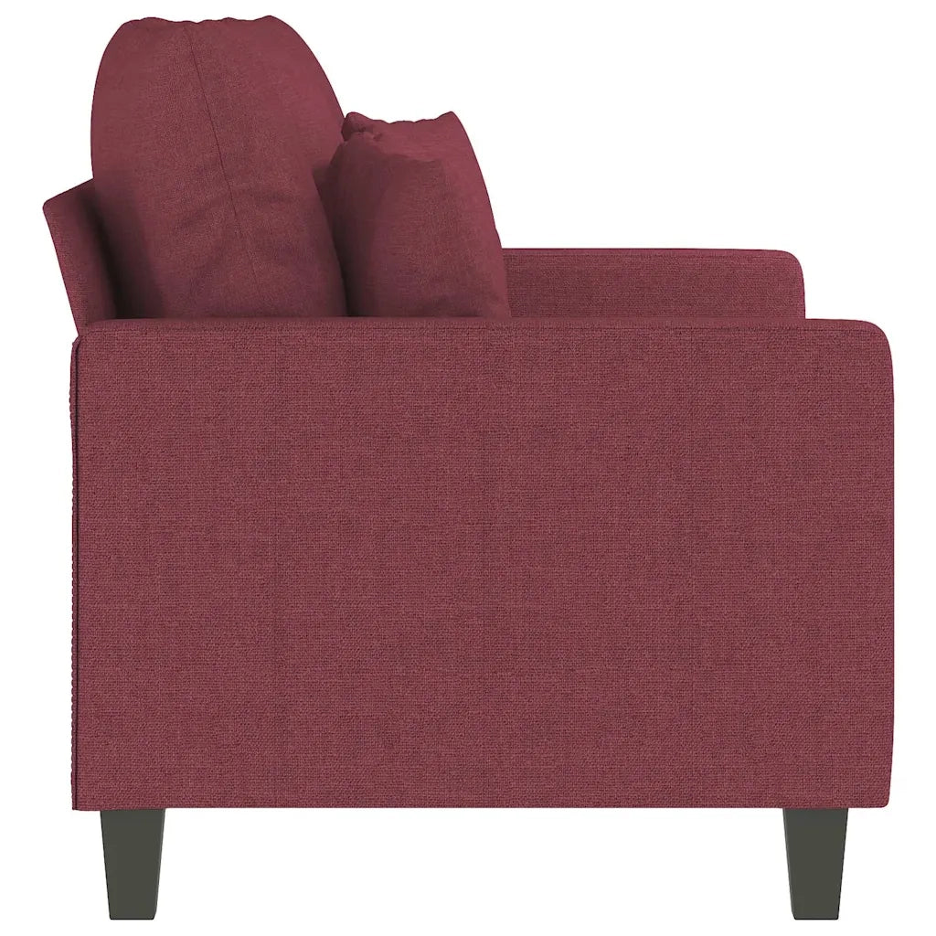 Divano a 2 Posti Rosso Vino 120 cm in Tessuto 359265
