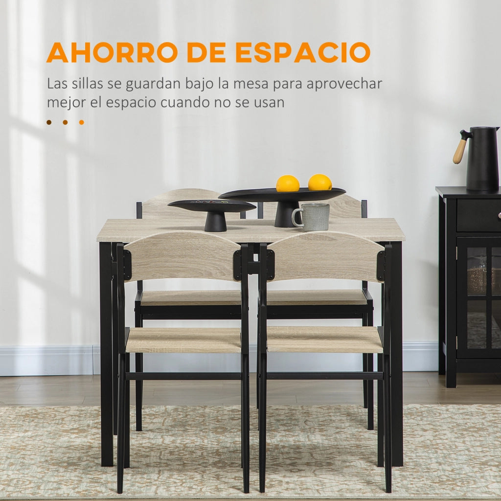 Tavolo da pranzo allungabile per 4 persone ¨C Minimal ¨C Robe e nero