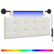 Testiera | Testata sospesa Con luce LED Bianco Similpelle