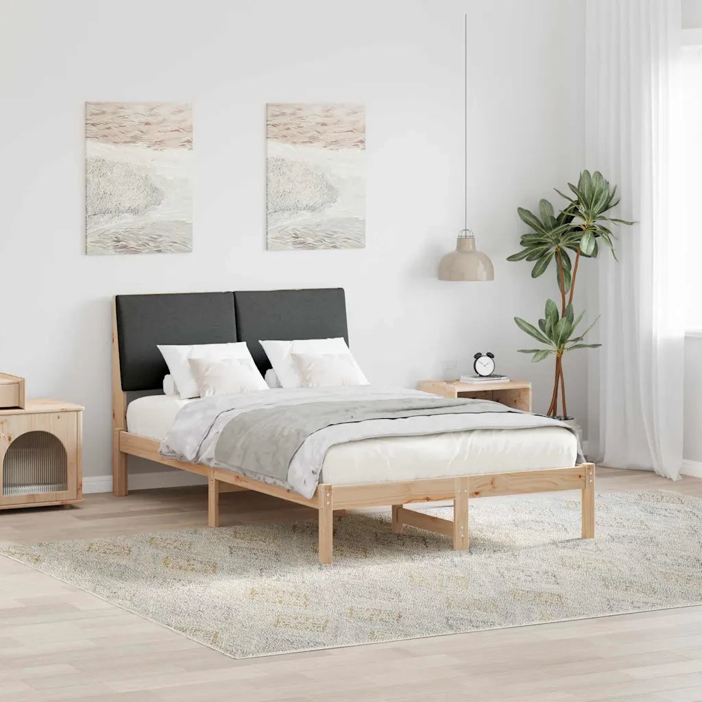 Struttura del Letto marrone e grigio scuro 120 x 190 cm