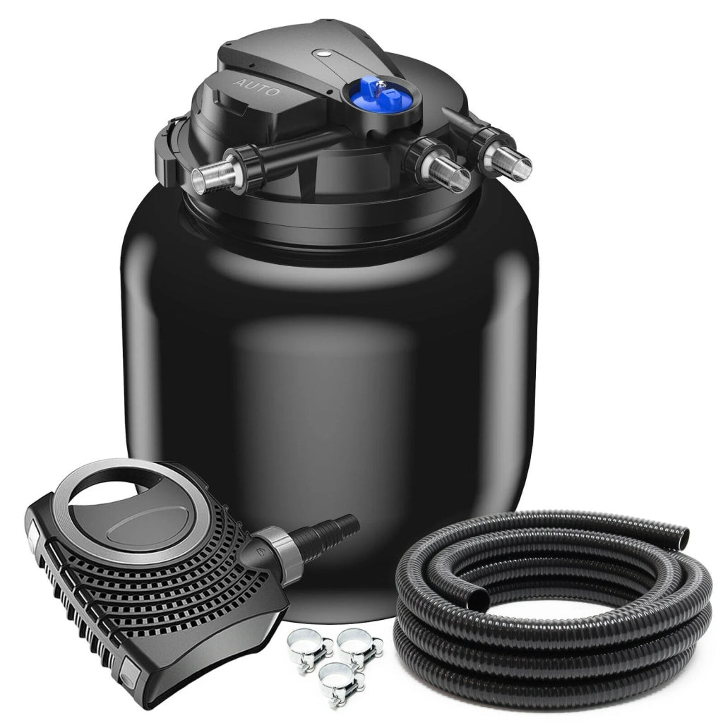 Kit di filtrazione set 100000 litri 55 watt pompa UVC 8000 l/h tubo 10 m 16_0001914