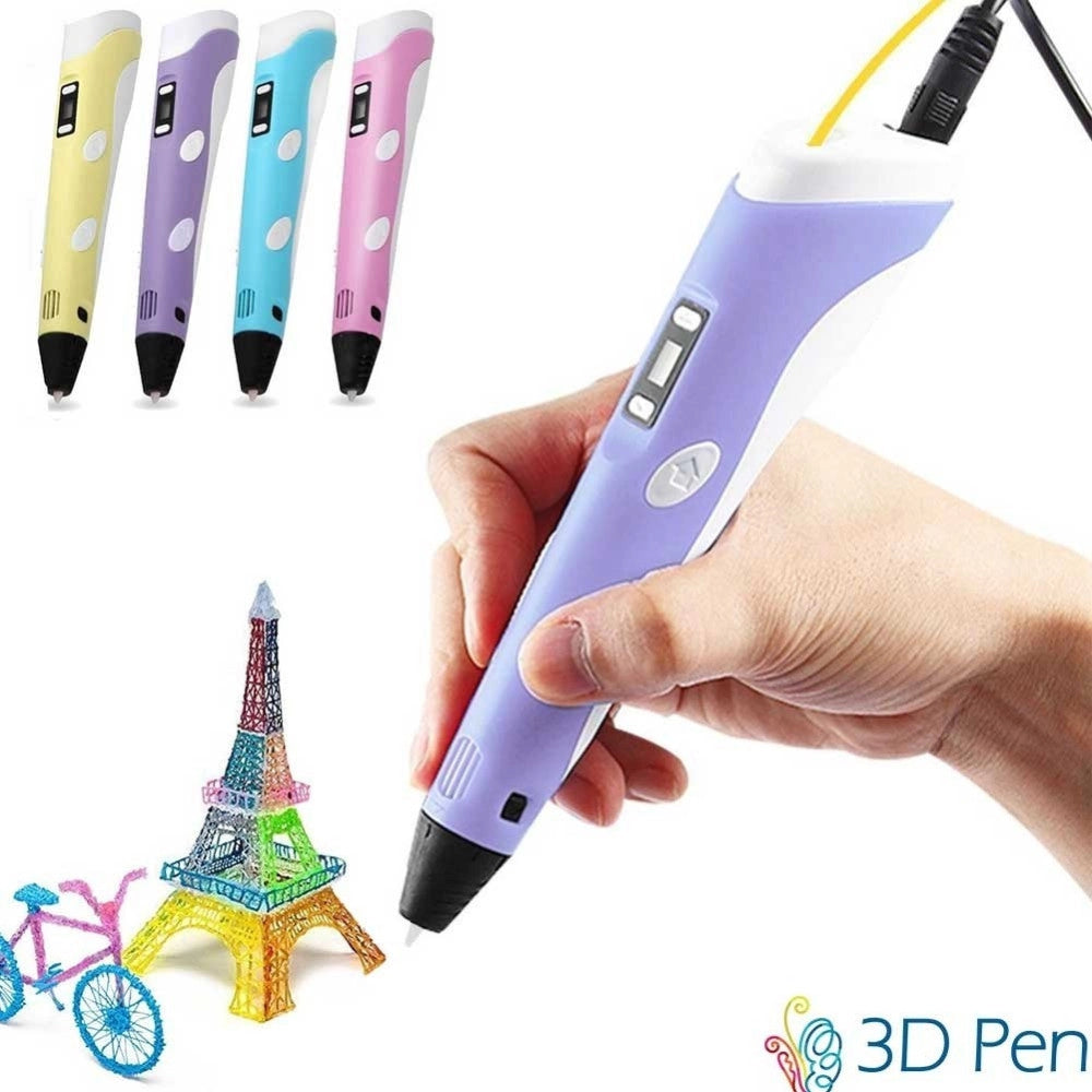 Trade Shop - Penna 3d Per Disegni Tridimensionali Stampa Stereoscopica Con Set Di 3 Filamenti -