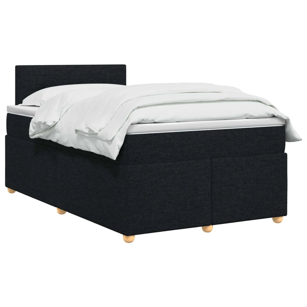 Letto box spring con materasso Nero 120 x 200 cm Tessuto 3450932