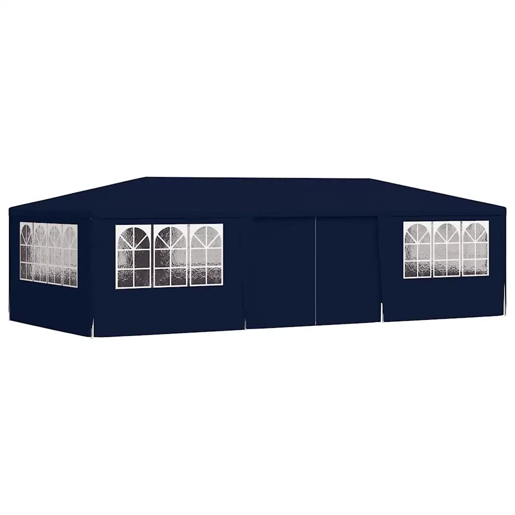Gazebo Professionale con Pareti 4x9 m Blu 90 g/m²
