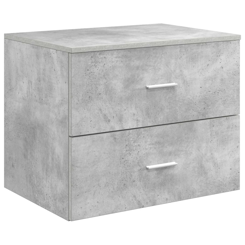 Set di mobili per il bagno 5 pz Grigio Cemento 3406874