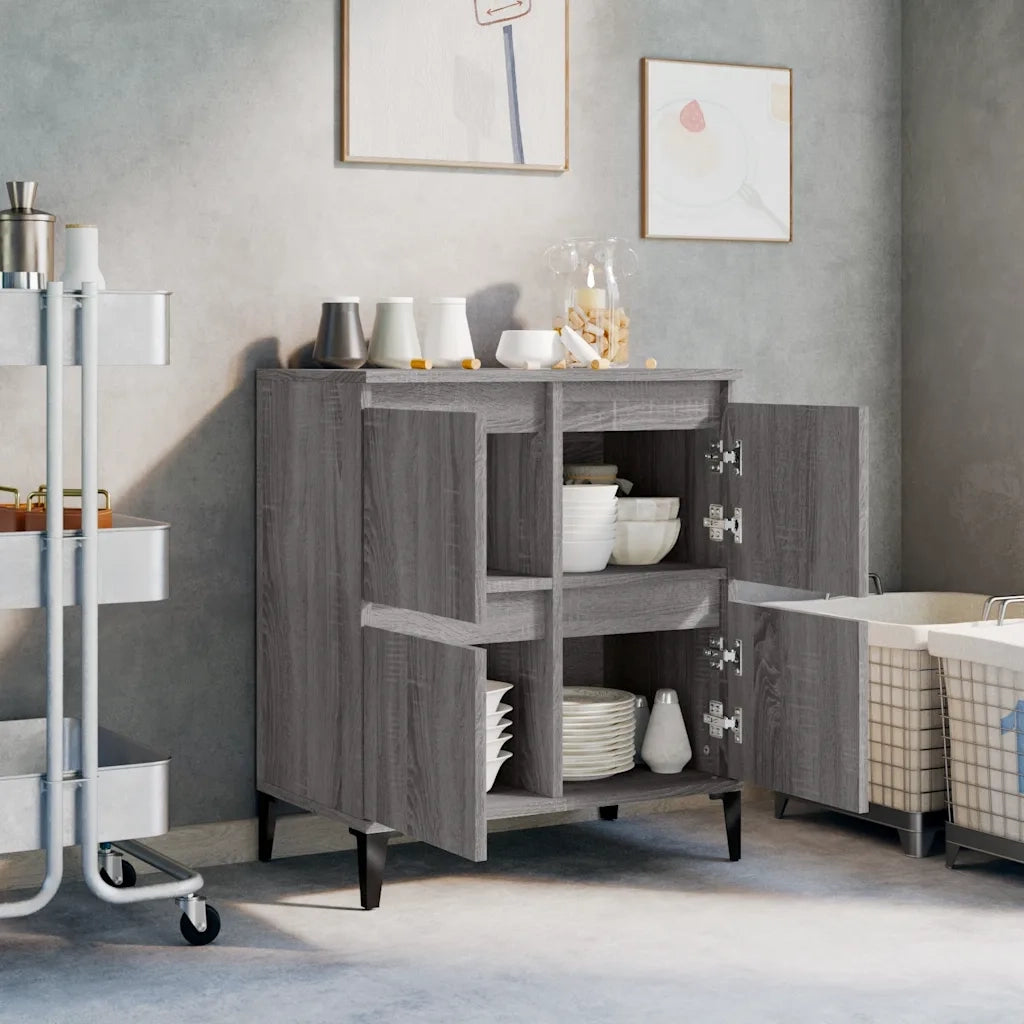 Credenza | Madia | Buffet da pranzo | Armadio da pranzo Grigio Sonoma 60x35x70 cm in Legno Multistrato