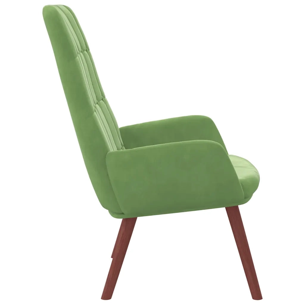 Sedia Relax Verde Chiaro in Velluto 4102635