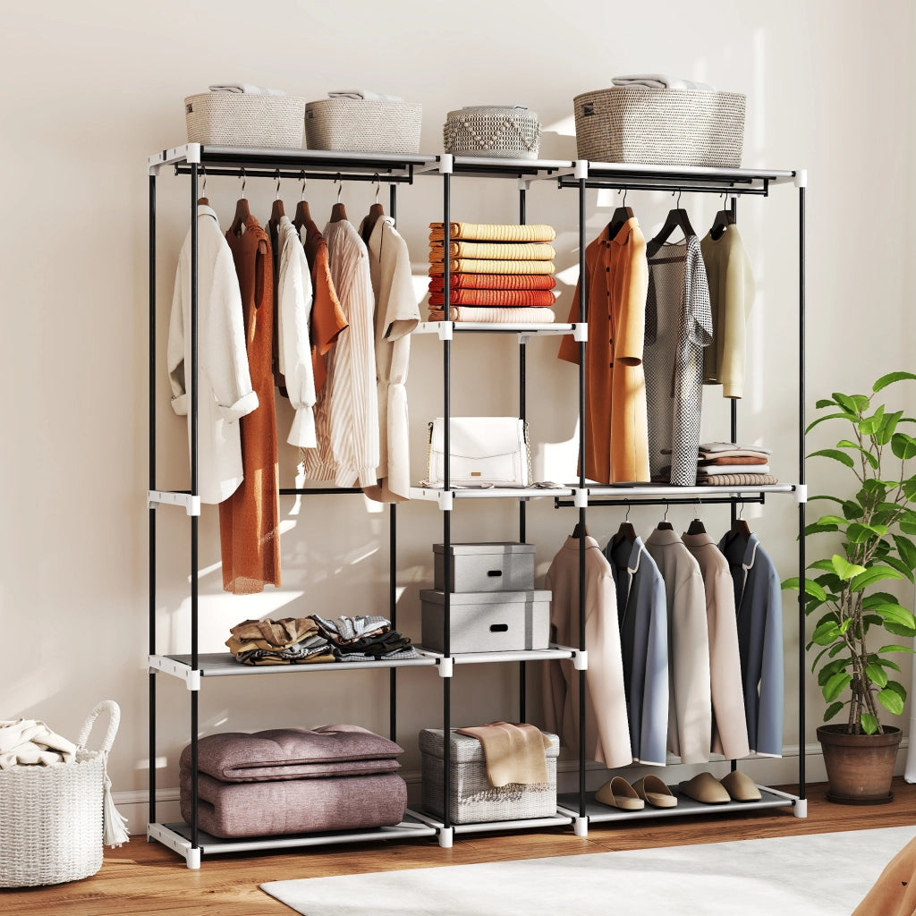 Armadio con Ripiani e Appendiabiti ¨C Minimal ¨C Grigio 182x43x185 cm