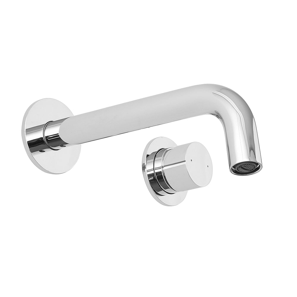 Set miscelatori lavabo a muro e bidet cromo senza leva Gemini