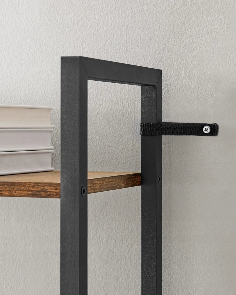 Libreria Valora LLS113B01 marrone rustico a 6 ripiani per soggiorno
