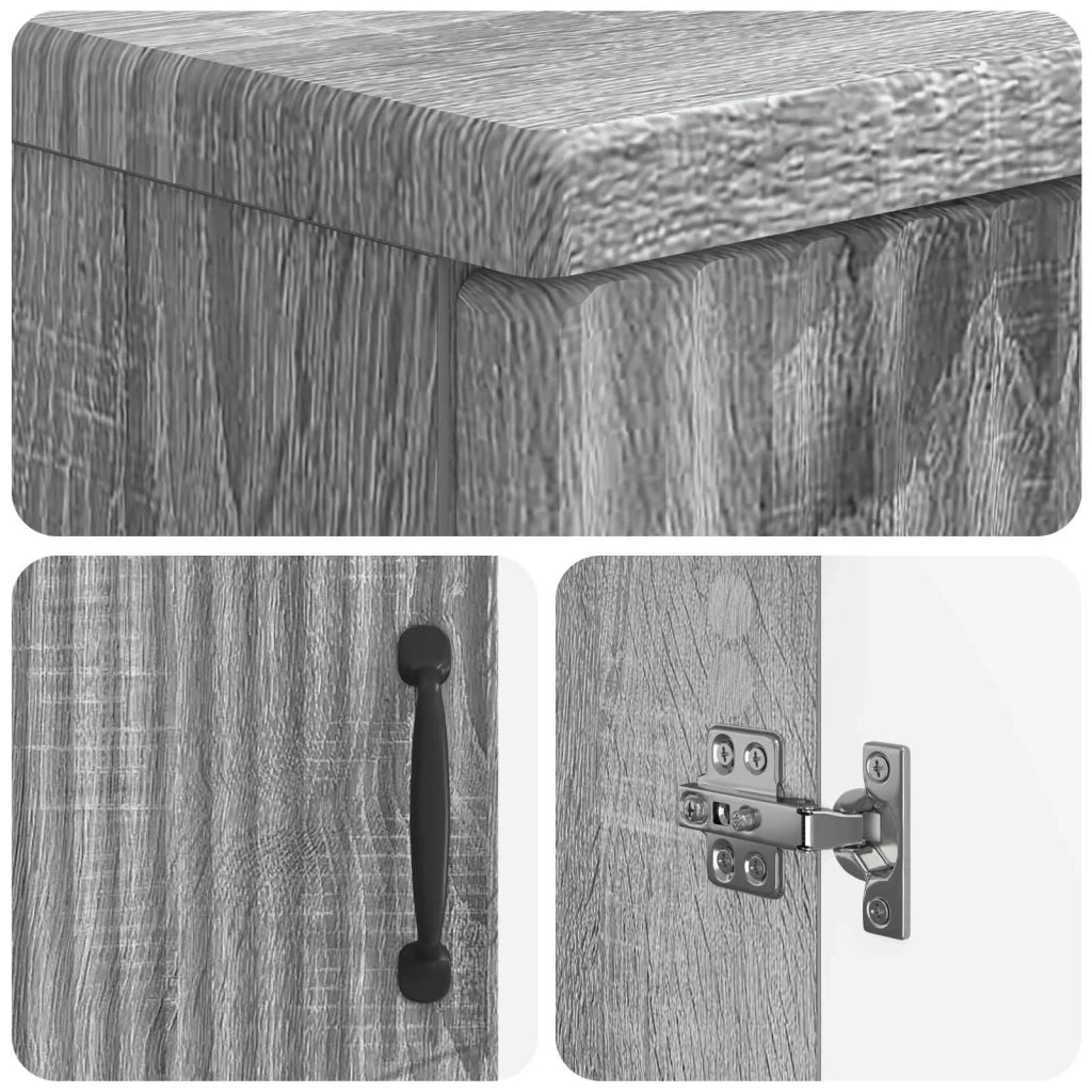 Armadio da Bagno con Ripiano Aperto HOORN Sonoma grigio 897261