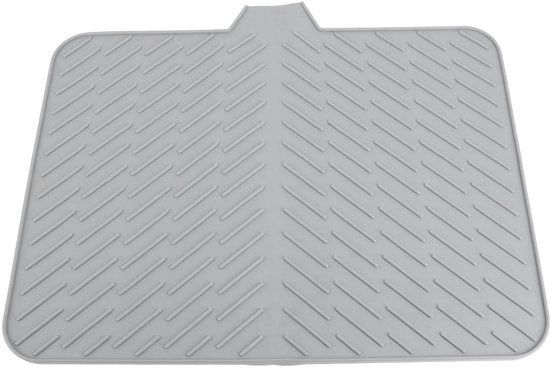 Mat di asciugatura per piatti in silicone - Mat di asciugatura con superficie antiscivolo - Mat di asciugatura per piatti - Mat di asciugatura per piatti - Dimensioni 43 x 58 cm - Facile da pulire