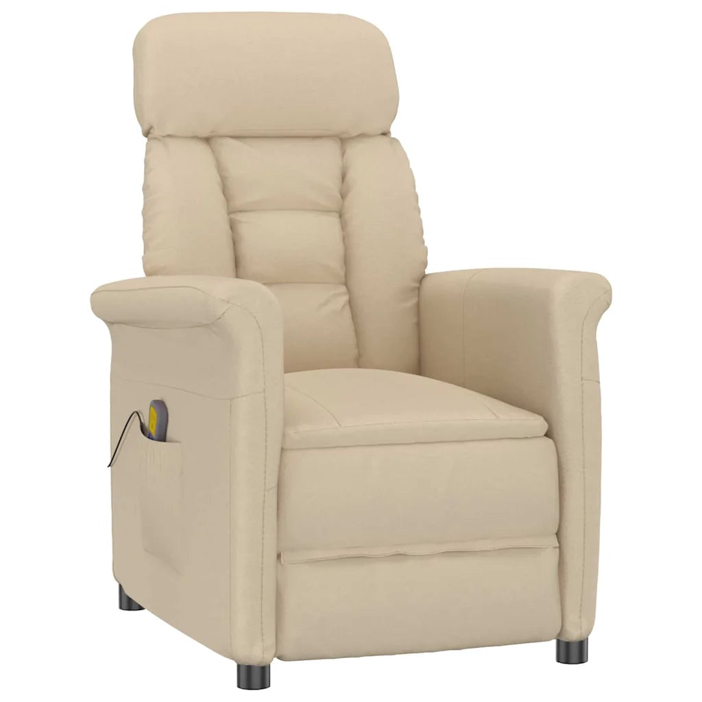 Poltrona | Sedia da massaggio Crema 96.5 x 70.5 x 95 cm Microfibra