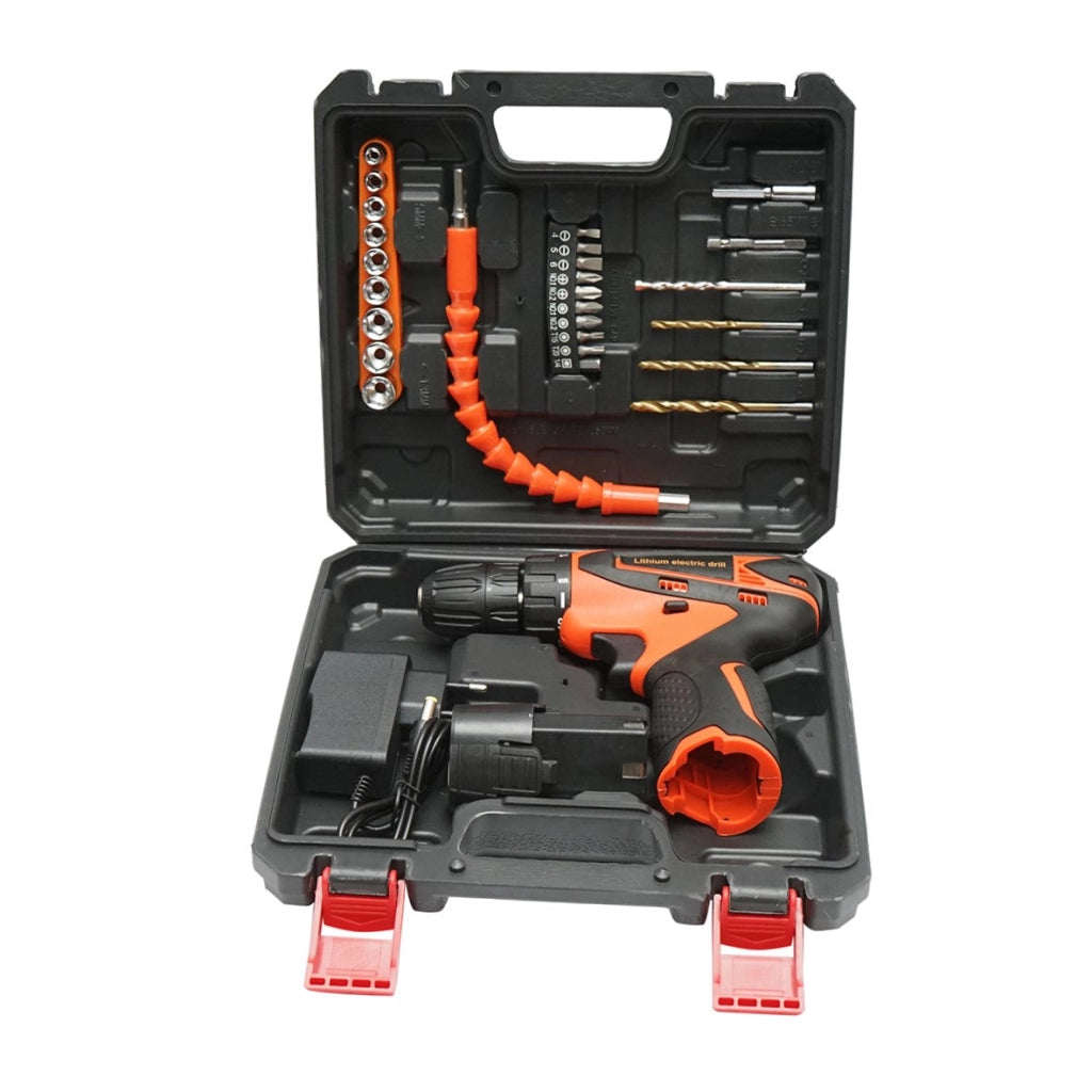 Kit trapano e cacciavite a batteria 28 pezzi, 12V 1500mAh