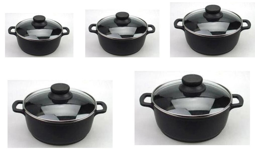 Casseruola in alluminio pressofuso con coperchio in vetro temperato 24 cm