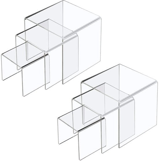 Set di display trasparenti - multifunzionale e elegante - con 6 pezzi - acrilico