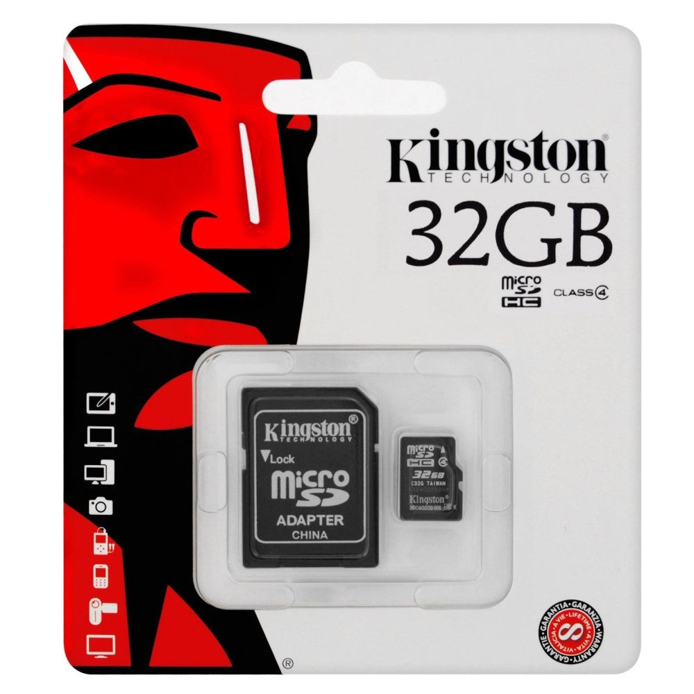 Trade Shop - Kingston Micro Sd 32 Gb Microsd Classe 4 Sdhc Scheda Di Memoria Card Smartphone -